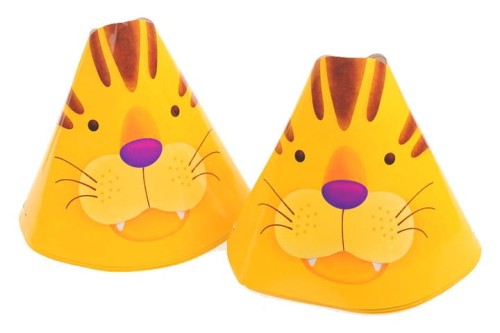 Czapeczki papierowe z gumką tygrys