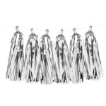 GIRLANDA FRĘDZLE SREBRNA BŁYSZCZĄCA 4,2M