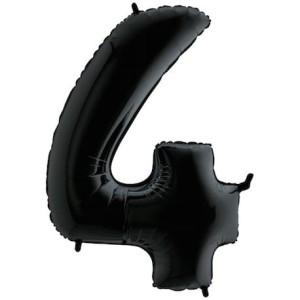 BALON 100CM CYFRA CZARNA GRABO 4