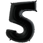 BALON 100CM CYFRA CZARNA 5