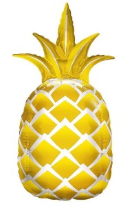 BALON 22" ANANAS ZŁOTY BŁYSZCZĄCY