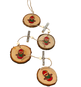 ZAWIESZKA DREWANIANA MIŚ NA BOŻE NARODZENIE 