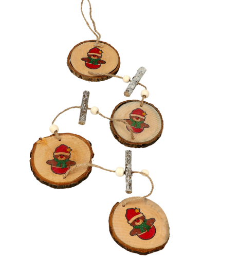 zawieszka drewniana miś