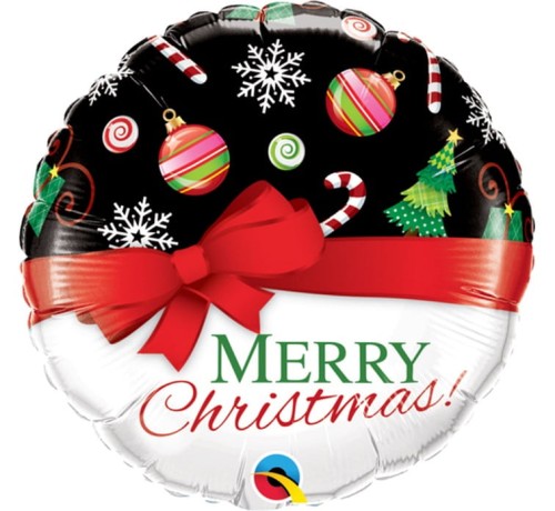 balon 18" merry christmas z kokardka