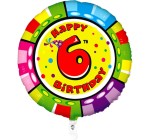BALON 18" GRABO HAPPY CYFRA 6