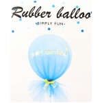 BALON Z TIULEM NIEBIESKI HAPPY BIRTHDAY ZESTAW 5SZT