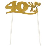 DEKORACJA NA TORT 40 STO LAT ZŁOTA