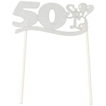 DEKORACJA NA TORT 50 STO LAT SREBRNA