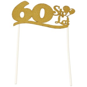 DEKORACJA NA TORT 60 STO LAT ZŁOTA
