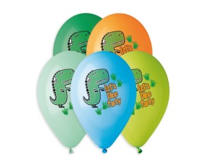 BALONY 13" LET'S DINO PARTY OPAK 5SZT