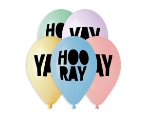 BALONY 13" HOORAY OPAK 5SZT