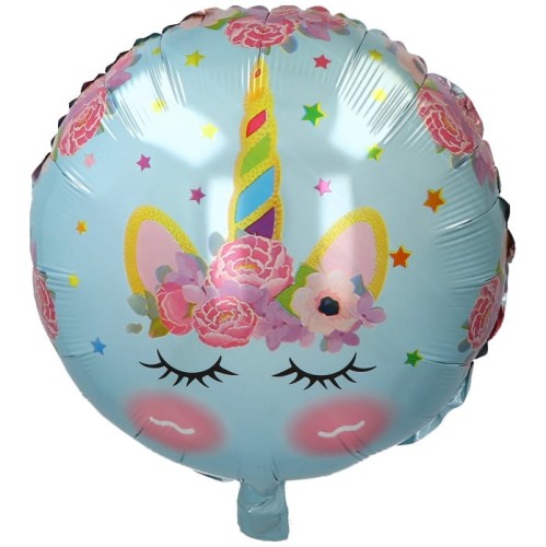 balon jednorożec niebieski
