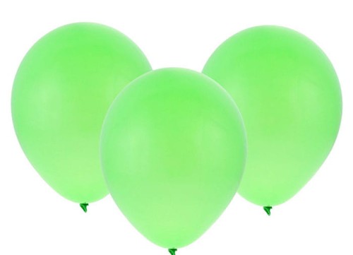 balony zielone pastelowe