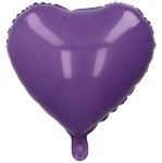 BALON 18" SERCE PASTELOWE MAT FIOLETOWE