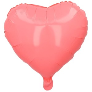 BALON 18" SERCE PASTELOWE MAT RÓŻOWE