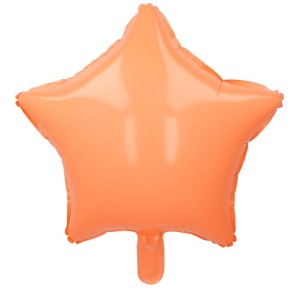 BALON 18" GWIAZDA PASTELOWA MAT POMARAŃCZOWA