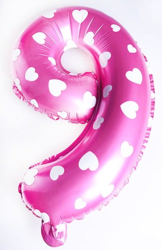 Balon foliowy cyfra 9