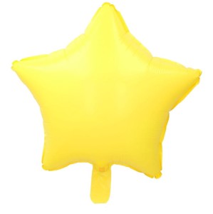 BALON 18" GWIAZDA PASTELOWA MAT ŻÓŁTA