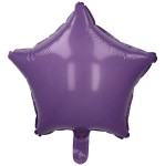 BALON 18" GWIAZDA PASTELOWA MAT FIOLETOWA