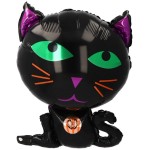 BALON 22"KOT CZARNY Z DYNIĄ NA HELLOWEN