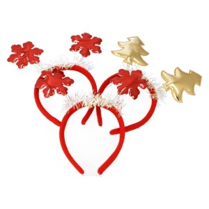 ŚWIATECZNA OPASKA CHOINKA, ŚNIEŻYNKA NA BOZE NARODZENIE 12SZT MIX