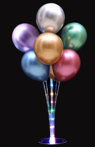 STOJAK NA BALONY 70CM LED ŚWIECĄCY 7SZT