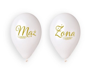 BALONY LATEKSOWE MĄŻ I ŻONA Z WĘŻYKIEM 13", 4SZT