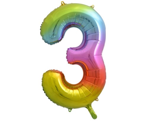 Balon foliowy cyfra 3