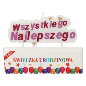 ŚWIECZKI URODZINOWE WSZYSTKIEGO NAJLEPSZEGO FIOLETOWE