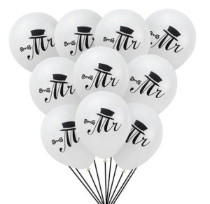 BALON LATEKSOWY 18" ŚLUBNY MR Z MUSZKĄ 1SZT