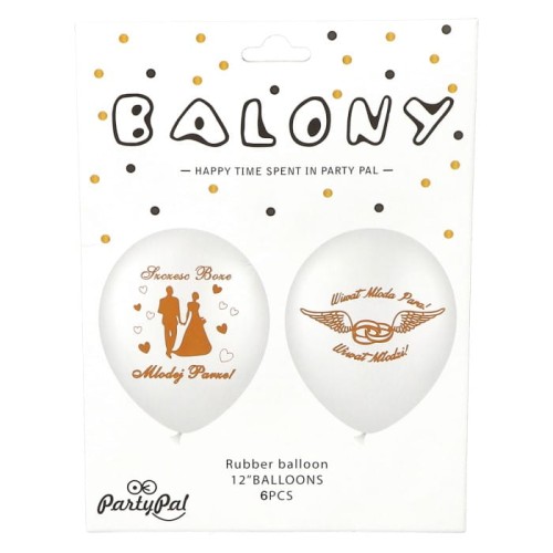 balony 12" młoda para