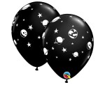 BALONY LATEKSOWE CZARNE KOSMOS 11" 25SZT