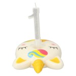 ŚWIECZKA URODZINOWA 1 BIAŁO SREBRNA BROKATOWA