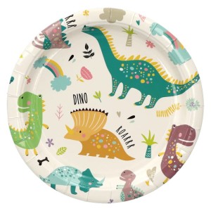 TALERZYKI PAPIEROWE DINO 17,5CM 6SZT