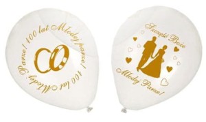 BALONY SZCZĘŚĆ BOŻE MŁODEJ PARZE OPAK 20SZT