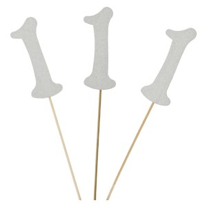 TOPPER NA TORT BROKATOWY SREBRNA 1 3SZT