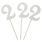 TOPPER NA TORT BROKATOWY SREBRNA 2 3SZT