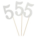 TOPPER NA TORT BROKATOWY SREBRNA 5 3SZT