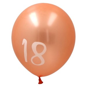 BALONY LATEKSOWE GOLD ROSE NA 18 URODZINY 100SZT