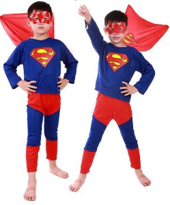 STRÓJ KOSTIUM PRZEBRANIE SUPERMAN MASKA 100-120 S