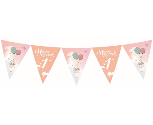banner urodzinowy z króliczkiem