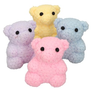 GNIOTEK MIŚ W KWIATUSZKI GUMOWY  12SZT