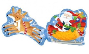 BALON 24" MIKOŁAJ SANIE RENIFERY