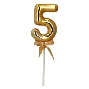 DEKORACJA TOPPER NA TORT ZŁOTA 5