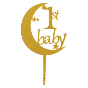 TOPPER KSIĘŻYC 1ST BABY ZŁOTY