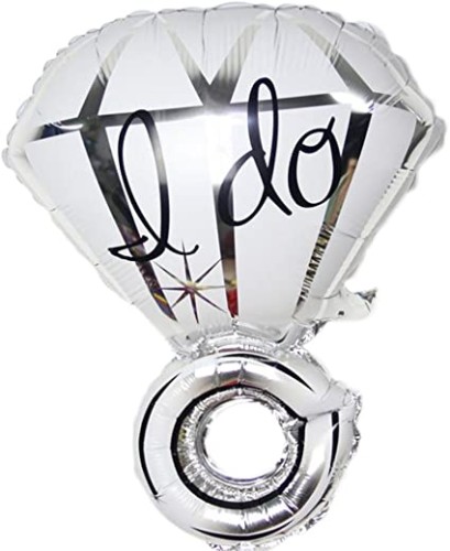 balon srebrny diament