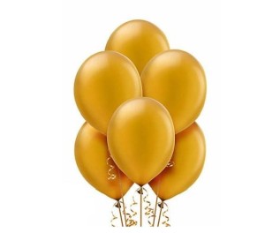 BALONY LATEKSOWE METALICZNE 100SZT ZŁOTE