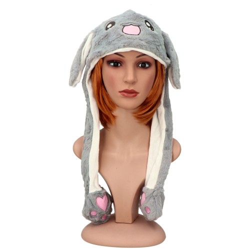 czapka królika ruchome uszy