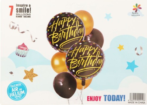 ZESTAW BALONÓW HAPPY BIRTHDAY
