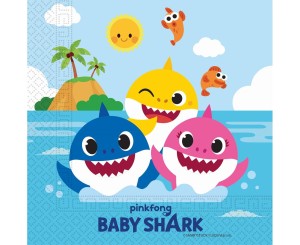 SERWETKI BABY SHARK 33x33 CM, 20 SZT